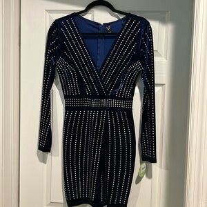 Windsor Velour sequenced embellished form fitted dress.